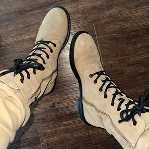Zara sand colored combat boots